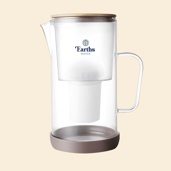 2.5L Glass Jug Carafe Alkaline Water Filter - Natural