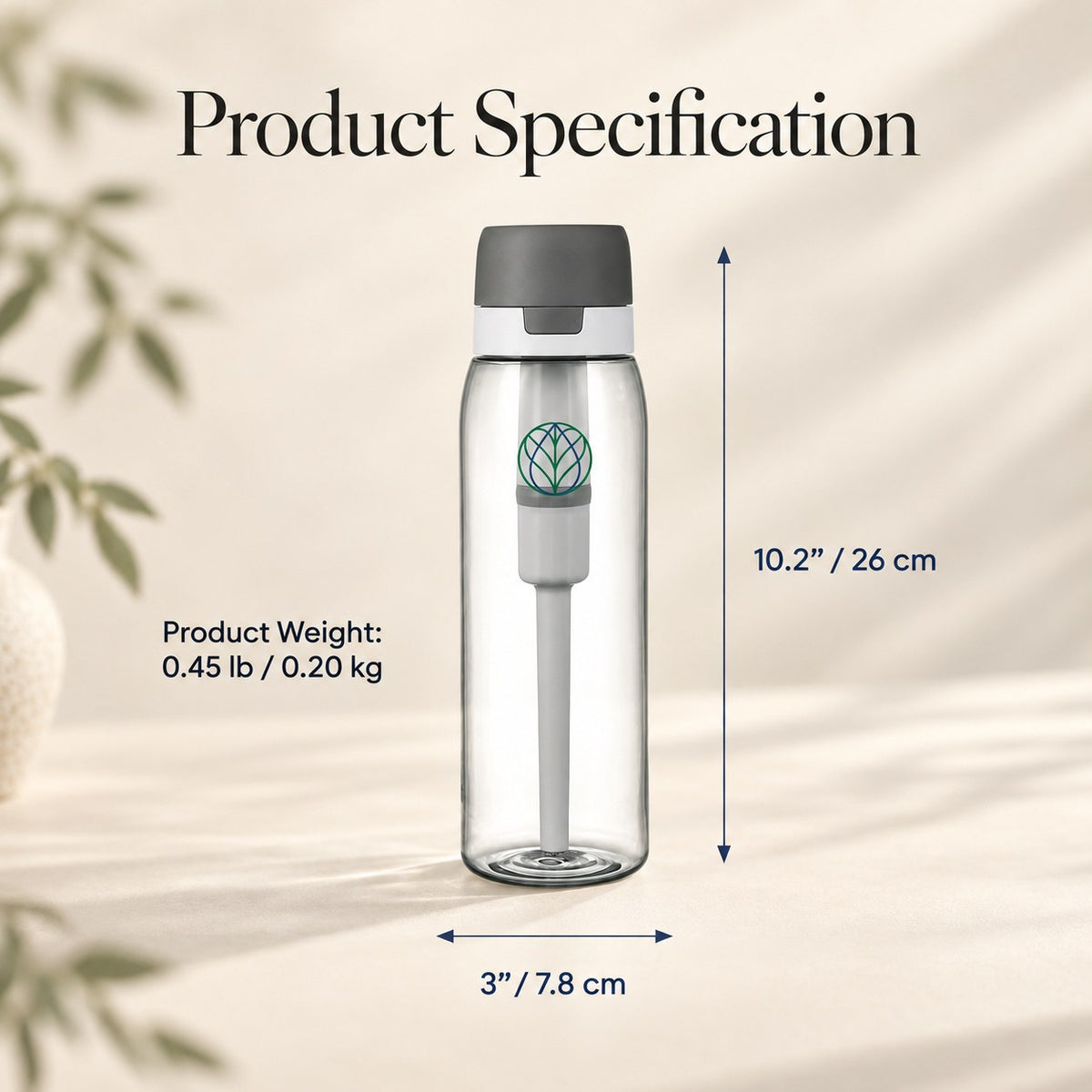 Ultra Water Filter Bottle + Nature Filter