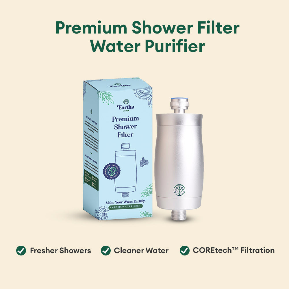 Premium Shower Filter Water Purifier & Water Softener - Silver