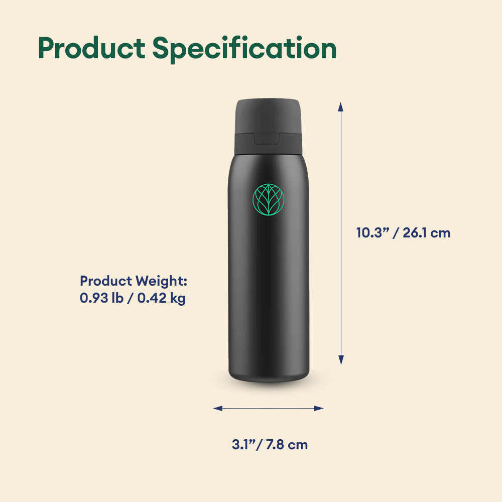 Ultra Stainless Steel Water Filter Bottle + Urban Filter