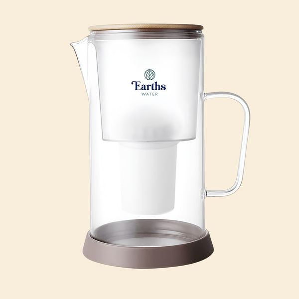 2.5L Glass Jug Carafe Alkaline Water Filter - Natural