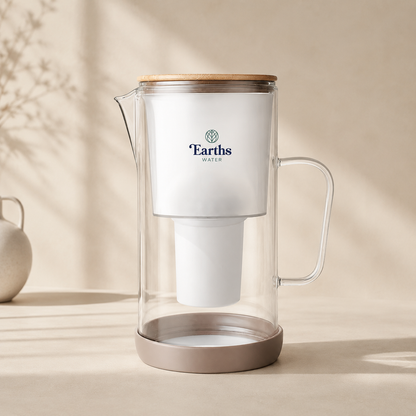 2.5L Glass Water Filter Jug Carafe - Natural