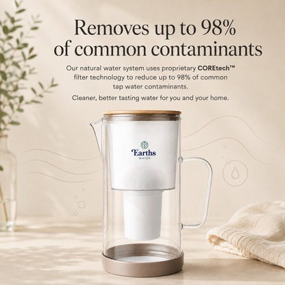 2.5L Glass Water Filter Jug Carafe - Natural