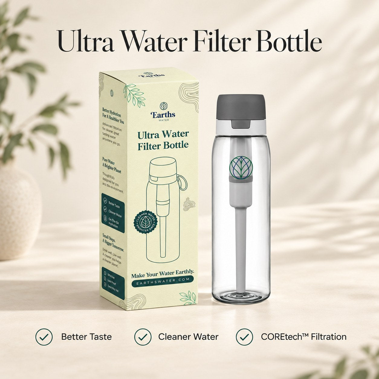 Ultra Water Filter Bottle + Urban Filter