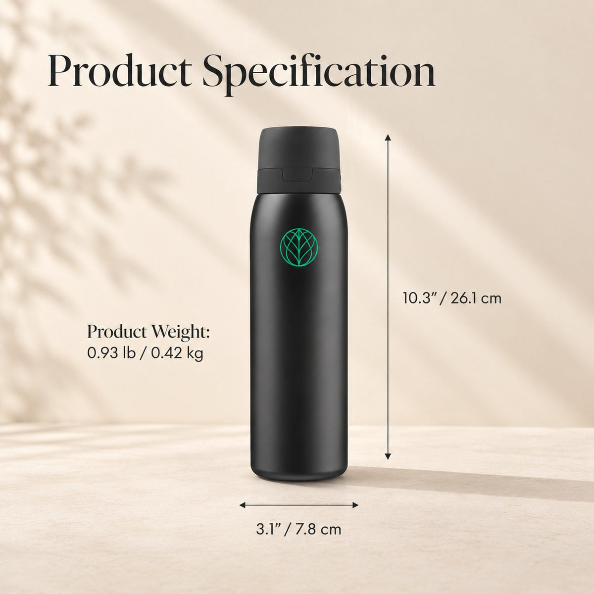 Ultra Stainless Steel Water Filter Bottle + Nature Filter