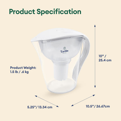3.5L Large Alkaline Water Filter Jug Pitcher
