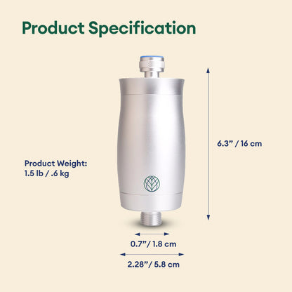 Premium Shower Filter Water Purifier & Water Softener - Silver