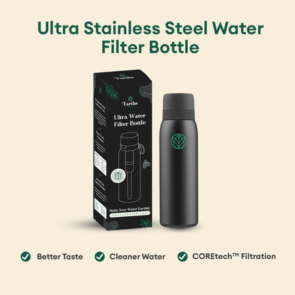 Ultra Stainless Steel Water Filter Bottle + Urban Filter
