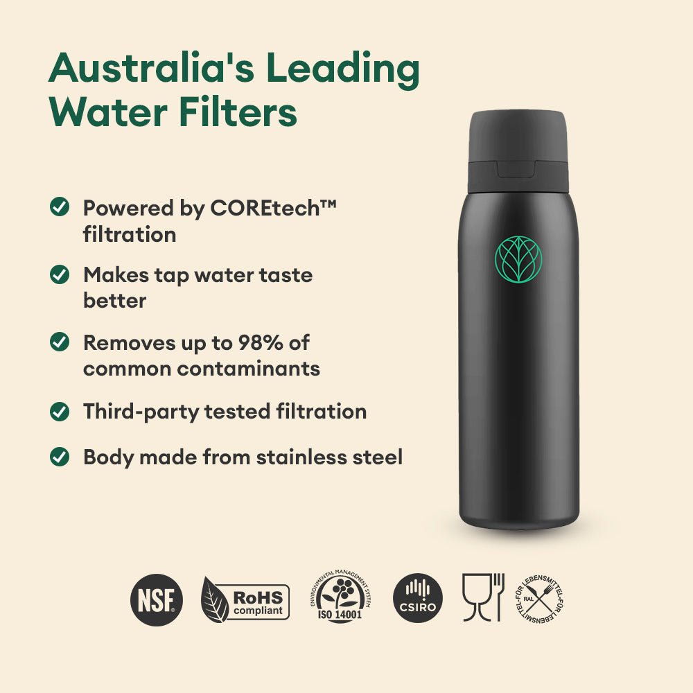 Ultra Stainless Steel Water Filter Bottle + Urban Filter