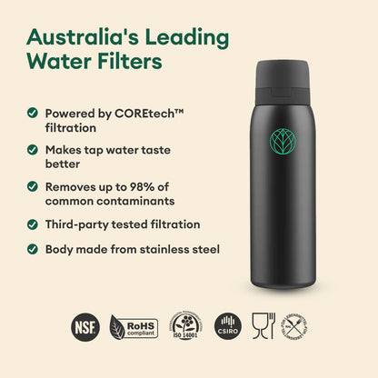 Ultra Stainless Steel Water Filter Bottle + Urban Filter