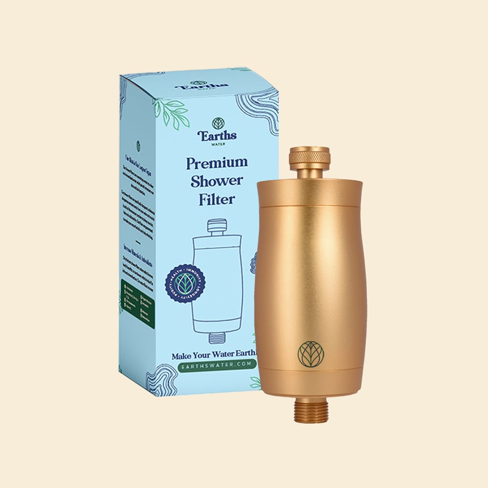 Premium Shower Filter Water Purifier & Water Softener - Gold