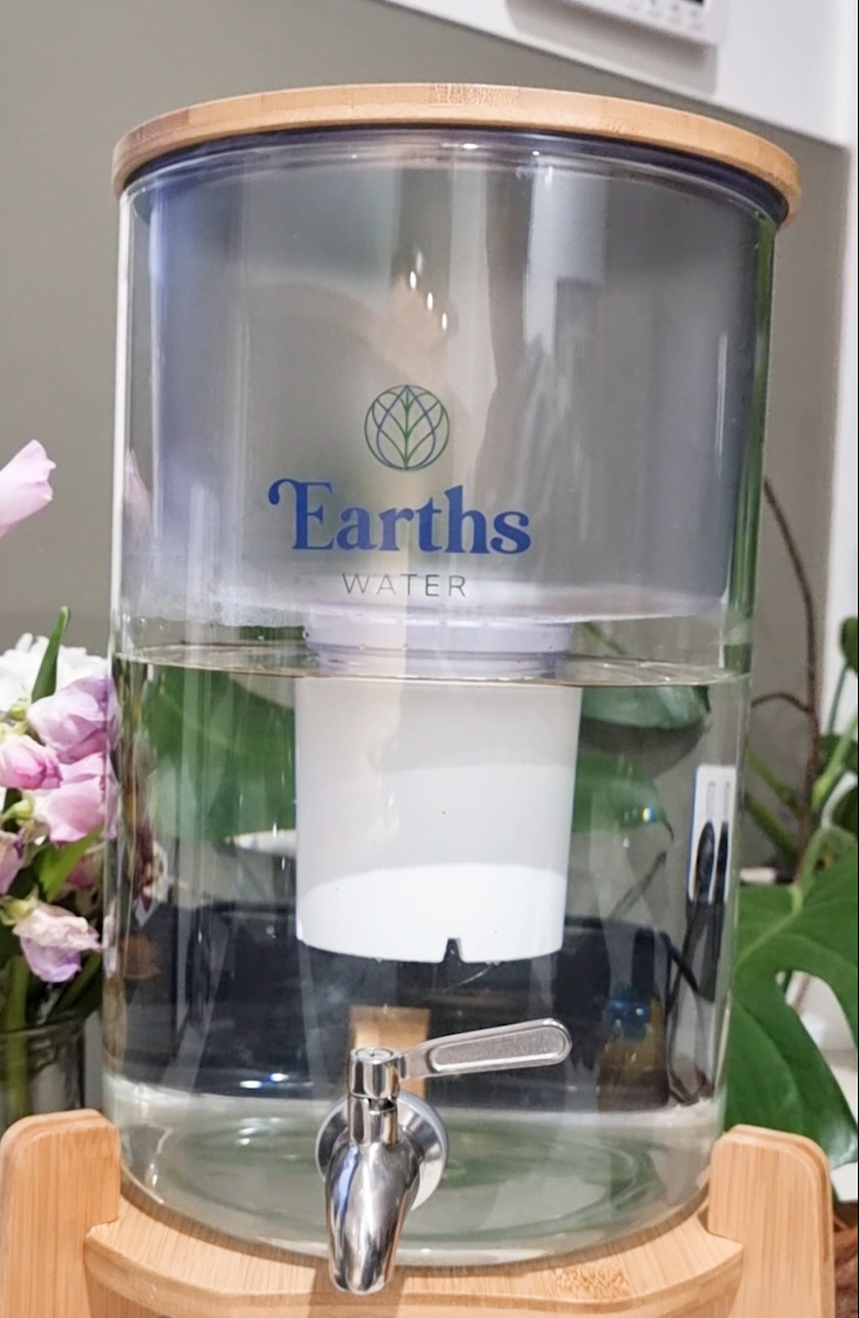 9L Glass Benchtop Alkaline Water Filter - Black Bamboo