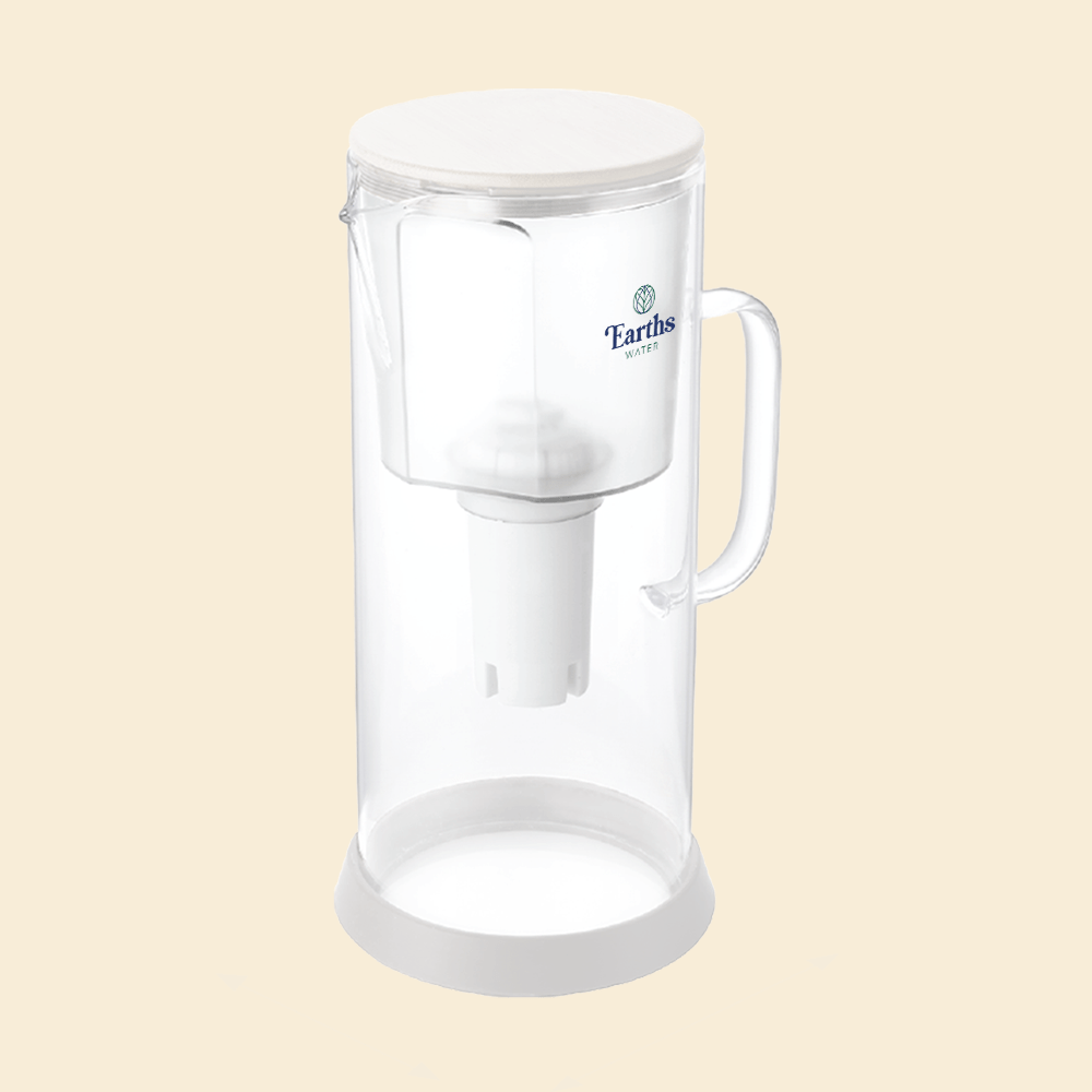 3.5L Glass Carafe Alkaline Water Filter - White
